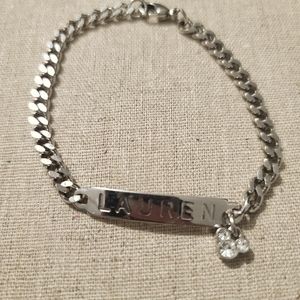 Disney Silver Bracelet for "Lauren"